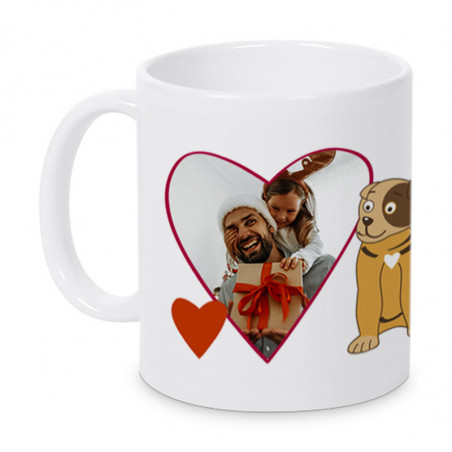 Tazza decorata cane e la tua foto Tazza decorata cane e la tua foto