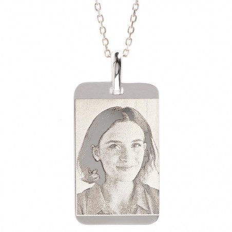 Pendente rettangolare argento personalizzabile Pendente rettangolare argento personalizzabile