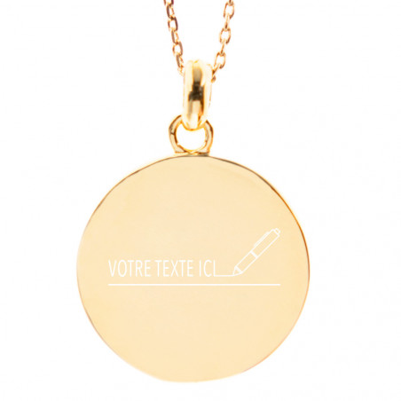 Zodiac oro placcato collana per essere inciso