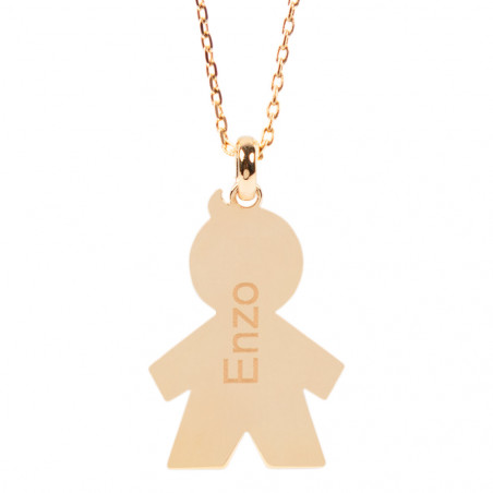 Collana ragazzo in oro placcato incisione testo Collana ragazzo in oro placcato incisione testo
