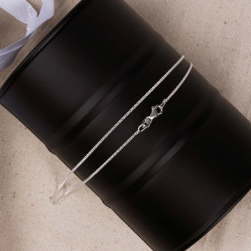 Collana a catena per bambini - catena da carcerato da 38 cm in argento massiccio