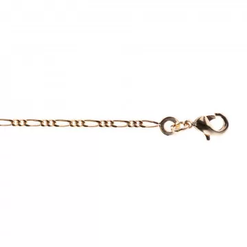 Catena per adulti 50 cm Figaro placcata in oro 18 carati