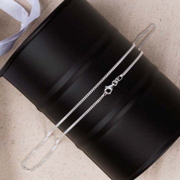 Catena per collana cm 50 - Catena tipo grumetta in argento 925/000