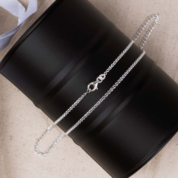 Catena per collana da 50 cm - Catena maglia marina in argento 925/000