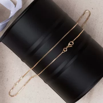 Catena da 50 cm con maglia veneziana - Catena placcata oro 18 carati