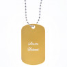 Cane tag personalizzato in oro inciso