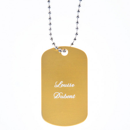 Cane tag personalizzato in oro inciso Cane tag personalizzato in oro inciso