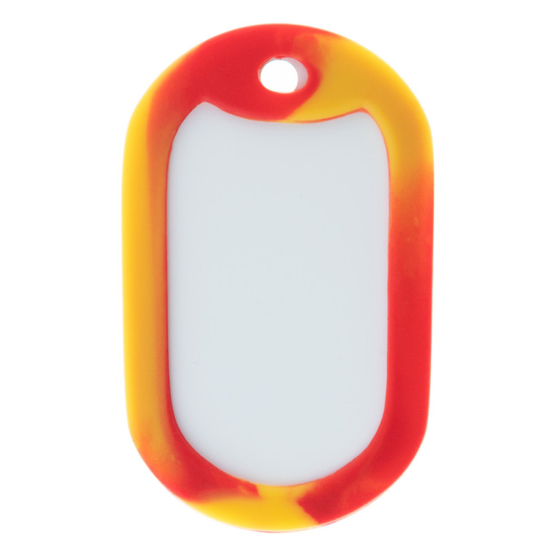 Protezione Dog Tag rossa e gialla