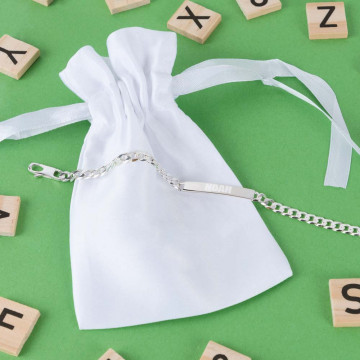 Bracciale in argento 925 personalizzato con incisione testo