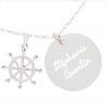Collana con timone inciso