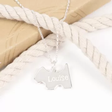 Ciondolo cane con testo personalizzato