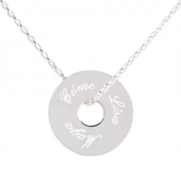 Collana a disco in argento