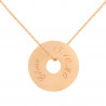 Collana in disco placcato oro 18 carati inciso