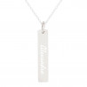 Collana in argento placca verticale