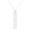 Collana in argento con incisione iniziale