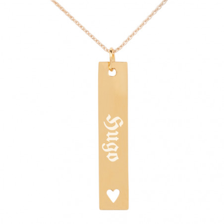 Collana cuore verticale placcato oro Collana cuore verticale placcato oro
