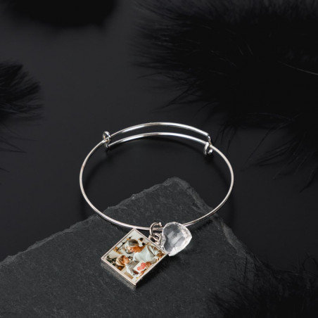 quadrato stampato cuore foto braccialetto quadrato stampato cuore foto braccialetto