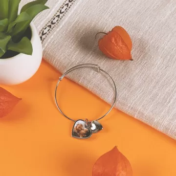 Braccialetto di cuore stampato foto fantasia