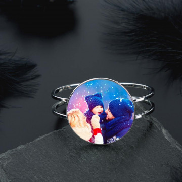 Bracciale rigido personalizzato con una foto