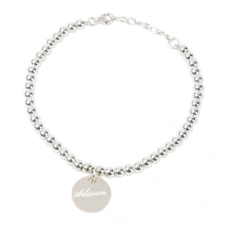 bracciale di perline inciso in argento bracciale di perline inciso in argento