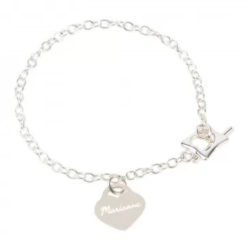 argento cuore bracciale design