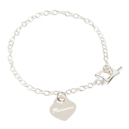 Bracciale cuore argento personalizzato Bracciale cuore argento personalizzato