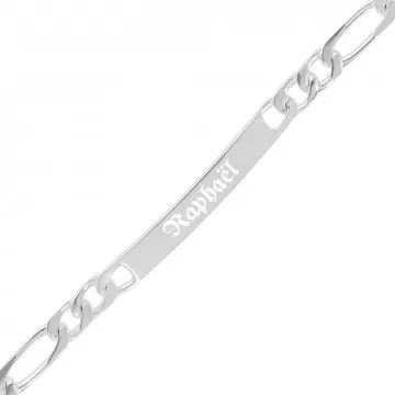 Bracciale con targhetta personalizzato inciso