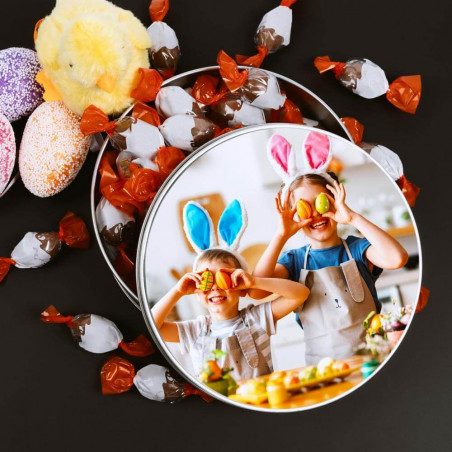 Scatola di cioccolato personalizzata rotonda