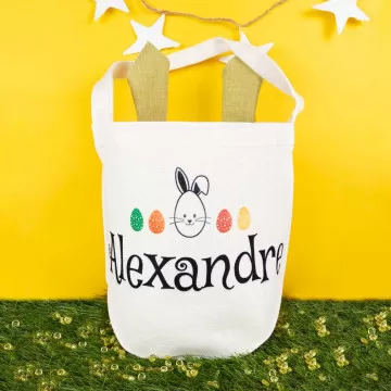 Borsa di Pasqua personalizzata per bambini con nome