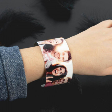 Grande braccialetto con clip per foto personalizzabile