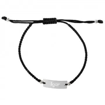 Bracciale cavo donna testo incisione