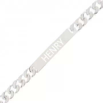 Bracciale Gourmet uomo argento inciso
