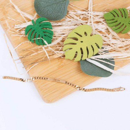 Fine oro placcato gourmet con incisione di testo Fine oro placcato gourmet con incisione di testo