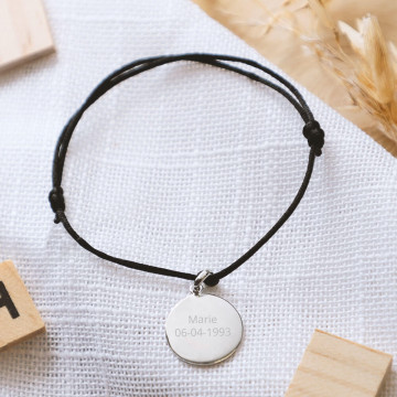 Bracciale cordino zodiaco in argento da personalizzare