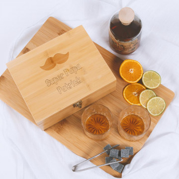 Scatola per degustazione di whisky con incisione personalizzata