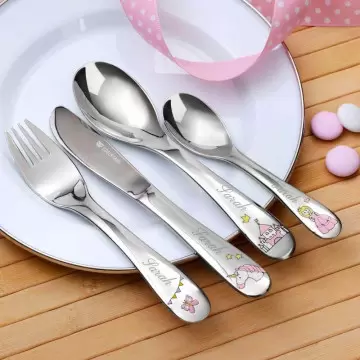 Set di posate per bambini principessa personalizzata | Posate per bambini
