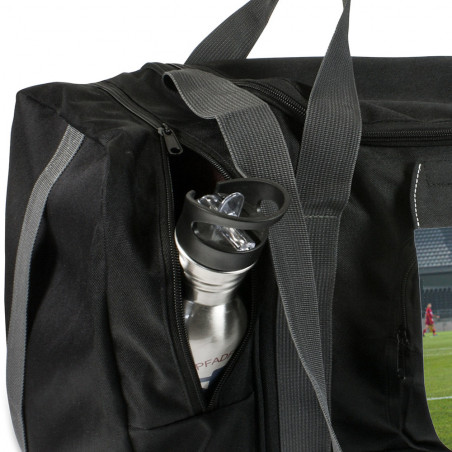 Borsa sportiva nera tasca laterale Borsa sportiva nera tasca laterale