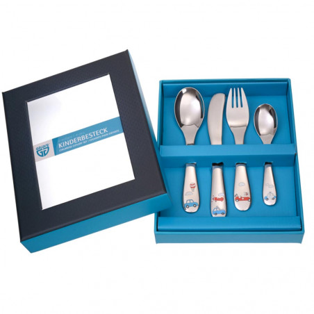 Scatola del ragazzo con posate incise automaticamente Scatola del ragazzo con posate incise automaticamente