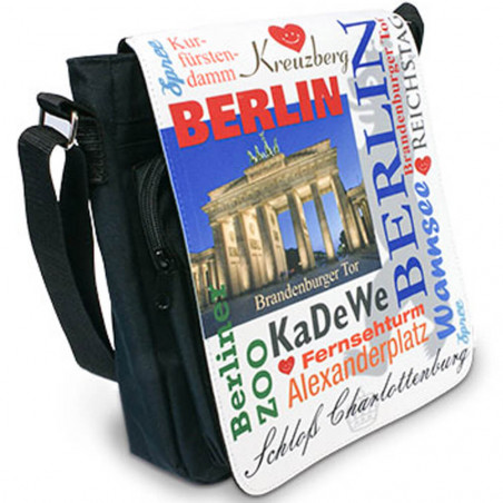 Borsa a tracolla nera e patta stampabile Borsa a tracolla nera e patta stampabile