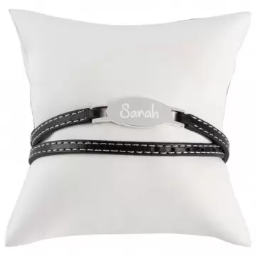 Bracciale doppio in pelle per gli uomini