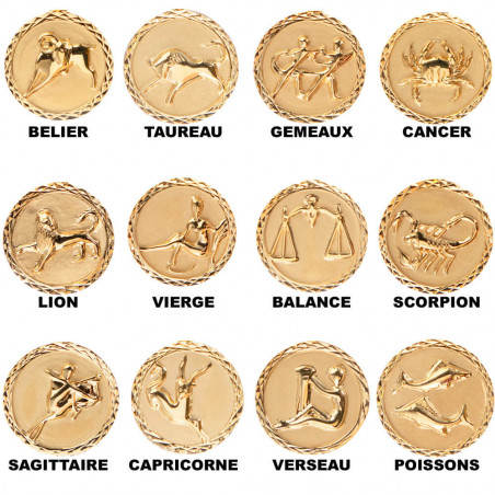 segno zodiacale oro placcato