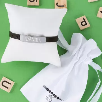 Bracciale in pelle misto acciaio personalizzato