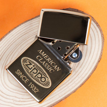 Zippo accendino classico americano in ottone con incisione personalizzata
