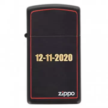 Zip nera bordo più leggero rosso slim