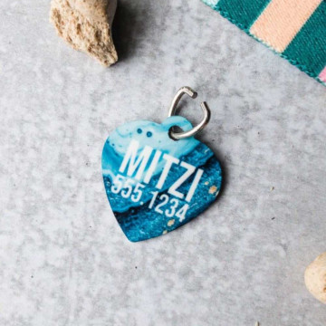 Medaglietta per animali a forma di cuore