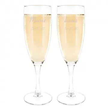 2 Fluti Champagne personalizzabili