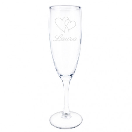 Flute incisione del testo champagne Flute incisione del testo champagne