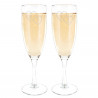 2 flauti di champagne iniziali per bruciare