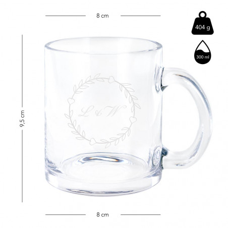 Dimensioni tazza da tè in vetro Dimensioni tazza da tè in vetro