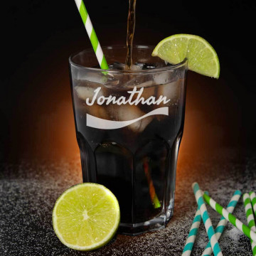Bicchiere da soda originale personalizzato |Incisione del testo su questo vetro
